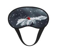 Ladybug On Daisy Flower Print Verstellbare Augenabdeckung zum Schlafen, bequeme, druckfreie und atmungsaktive Schlafmasken