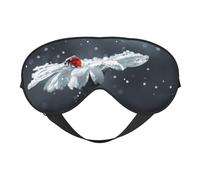 Ladybug On Daisy Flower Silk Sleep Mask Elastic Strap Travel and Nap, Soft Eye Cover Eyeshade for Travel Yoga Nap