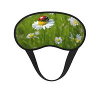 Ladybug Schlafmaske mit Gänseblümchen-Druck, Augen-Schlafmaske für Damen und Herren, für totale Dunkelheit, reduziert geschwollene Augenmaske