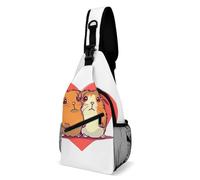 Lächelnde Brusttasche, Unisex, verstellbare Umhängetasche, kleiner Sling-Rucksack für Wandern, Reisen