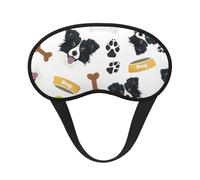 Lächelnder Border Collie,Vollständige Augenabdeckungen, lichtundurchlässige Schlafmasken, Verdunkelungs-Augenschützer