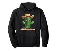 Lächelnder Kaktus mit Cowboyhut, für Erwachsene und Kinder Pullover Hoodie