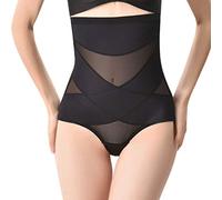 LAEMILIA Damen Miederslip Bauch Weg Stark Hohe Taille Unterhosen Schlank Taillenslip Shapewear Push-Up Slip Miederhose Schwarz