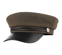 LAEMILIA Damen Schirmmütze Kapitänmütze Schiffermütze mit Kordel Elbsegler Mütze Kapitän Hut Visor Kappe Armee Grün