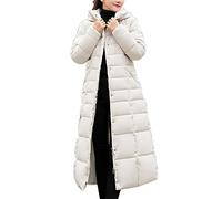 LAEMILIA Damen Winter Jacken Lang, Warm Daunenmantel mit Kapuze, Verdickt Übergangsjacke Maxi Parka Jacke Kunstpelz Gürtel Langarm Steppjacke Outwear Damenmantel