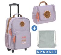 Lässig 2-tlg. Reise-Set Trolley + Washbag - Little Gang - Lilac