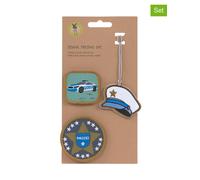 Lässig Anhänger & Patches Set – School Patches – mit Druckknopf – 3 Stk. – Police