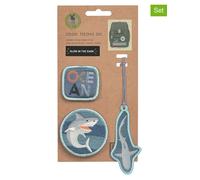 Lässig 3er-Set: Patches "Shark" in Grau - 12% | Kreativbedarf Diy