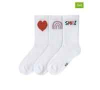 Lässig 3er-Set: Socken "Little Gang Smile" in Weiß - Größe 27-30 | Kinder Socken Strumpfhosen