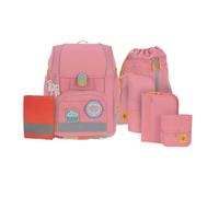 LÄSSIG 7-teiliges Schulranzen Set Kinder/School Set Boxy Unique Pink