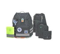 LÄSSIG 7-teiliges Schulranzen Set Kinder/School Set Flexy Unique Speckles anthracite