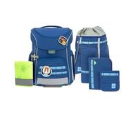 LÄSSIG 7-teiliges Schulranzen Set Kinder/School Set Slim Unique Dark Blue