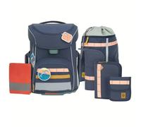 Lässig 7-teiliges Schulranzen-Set Slim Unique Navy 21 Liter 30 x 25 x 41,5 cm