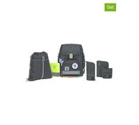 Lässig 7tlg. Schulranzen-Set "Unique" in Anthrazit - 46% | Buero Schulbedarf