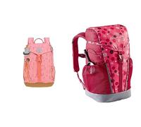 LÄSSIG Adventure Children's Hiking Rucksack & VAUDE Kinderrucksack Jungen & Mädchen Puck 10 Liter in pink
