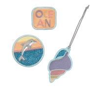 Lässig Patches-Set School – 3-tlg. mit Druckknopf – Dolphin Ocean Edition