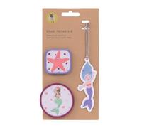 LÄSSIG Anhänger und Patches Set (3 Stk.) mit Druckknopf/School Patches Set Mermaid