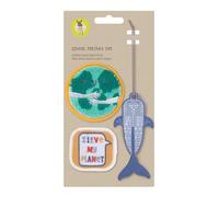 LÄSSIG Anhänger und Patches Set (3 Stk.) mit Druckknopf/School Patches Set Planet