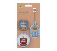 LÄSSIG Anhänger und Patches Set (3 Stk.) mit Druckknopf/School Patches Set Robot