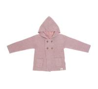 Lässig Baby Jacke - Knitted Hoodie GOTS, Garden Explorer aqua light pink 50-56 cm