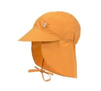 LÄSSIG Baby Kinder Schirmmütze mit UV-Schutz und langem Nackenschutz/Sun Protection Flap Hat gold, 3-6 Monate, Größe: 43/45