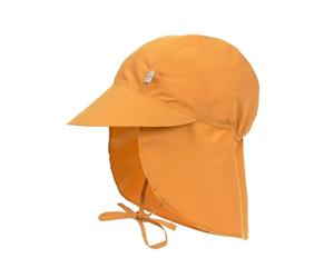 LÄSSIG Baby Kinder Schirmmütze mit UV-Schutz und langem Nackenschutz/Sun Protection Flap Hat gold, 3-6 Monate, Größe: 43/45