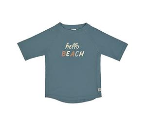 LÄSSIG Baby Kinder Schwimmshirt Badeshirt kurzarm mit UV-Schutz/Short Sleeve Rashguard Camel blue, 3-6 Monate, Größe: 62/68