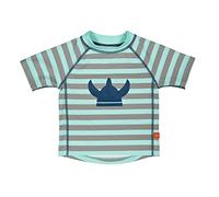 LÄSSIG Baby Kinder Schwimmshirt Badeshirt Kurzarm UV-Schutz/Splash & Fun Short Sleeve Rashguard, S / 6 Monate, striped aqua