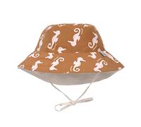 LÄSSIG Baby Kinder Sonnenhut Strandhut Sommerhut Sonnenschutz Kinderhut Babymütze wendbar atmungsaktiv UV-Schutz 80/Sun Protection Bucket Hat Seahorse caramel, 19-36 Monate, Größe: 50/51