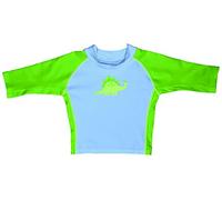 LÄSSIG Baby Kurzarm Schwimmshirt MOD / Short Sleeve Rashguard UV-Schutz 50+ Boys, Light Blue Stegosaurus 3T