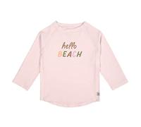 LÄSSIG Baby und Kleinkind Langarm Schwimmshirt Badeshirt Rashguard mit UV-Schutz Hello Beach Light pink 25-36 Monate
