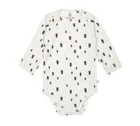 LÄSSIG Baby Wickelbody langarm aus Bio Baumwolle GOTS zertifiziert mit Druckknopf/Long Sleeve Body Bricks milky, Größe 62/68