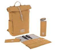 Lässig Wickeltasche GRE Rolltop Backpack – Wickelunterlage, nachhaltig produziert – Curry