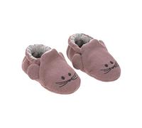 LÄSSIG Babyschuhe Erstlingsschuhe bis 6 Monate Bio-Baumwolle GOTS Einheitsgröße/Baby Shoes Little Chums Mouse, rosa