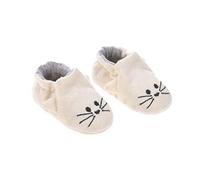 LÄSSIG Babyschuhe Erstlingsschuhe bis 6 Monate Bio-Baumwolle GOTS Einheitsgröße/Baby Shoes Little Chums Cat, beige