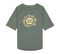 Lässig Bade-T-Shirt mit UV-Schutz Sonne 74 oliv/gelb