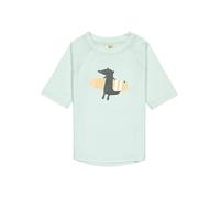 LÄSSIG Splash & Fun Baby und Kind Kurzarm Badeshirt Schwimmshirt Rashguard mit UV-Schutz - Crocodile sea Foam, 13-18 Monate, Größe 86