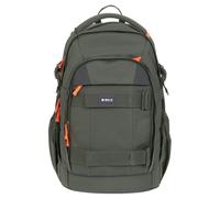 LÄSSIG Schulrucksack mit Reflektoren und höhenverstellbarem Rückenteil/School Backpack Bold Dark Olive