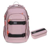 Lässig Bold Origin Schulrucksack-Set 2tlg mit Schlamperbox (Mauve)