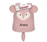LÄSSIG Chinchilla Kinder Rucksack mit Namen personalisiert, Kleiner Kinderrucksack für Kindergarten Kita, Mini Kindergartenrucksack, Kindergartentasche 3,5 L