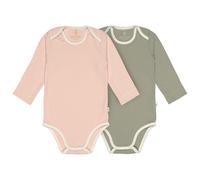 Lässig Cozy Colors Baby Langarm-Body aus Bio Baumwolle, 2er Pack 74/80 Powder Pink/Olive