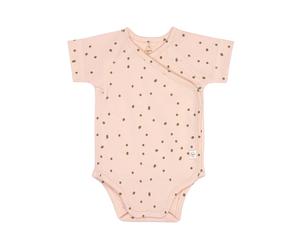 Lässig Cozy Colors Baby-Wickelbody Kurzarm aus Bio Baumwolle 50/56 Dots powder pink