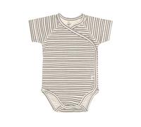 Lässig Cozy Colors Baby-Wickelbody Kurzarm aus Bio Baumwolle 50/56 Striped Grey/Anthracite