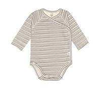 Lässig Cozy Colors Baby-Wickelbody Langarm aus Bio Baumwolle 62/68 Striped Grey/Anthracite