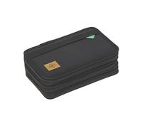 LÄSSIG Federmäppchen befüllt 20-teilig/School Triple Pencil Case Unique Black
