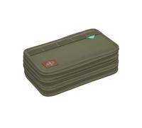 LÄSSIG Federmäppchen befüllt 20-teilig/School Triple Pencil Case Unique Olive