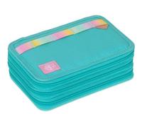 LÄSSIG Federmäppchen Unique School Triple Pencil Case Slim Unique Turquoise türkis