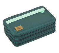 LÄSSIG Federmäppchen Unique School Triple Pencil Case Unique Dark Green dunkelblau