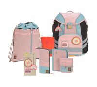 LÄSSIG Flexy Unique Schulranzen-Set 7tlg Rose/Blue/Black