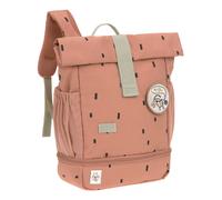 LÄSSIG Kindergartenrucksack Kinderrucksack Rolltop mit Brustgurt wasserabweisend, 11 Liter/Mini Rolltop Backpack Happy Prints Karamell